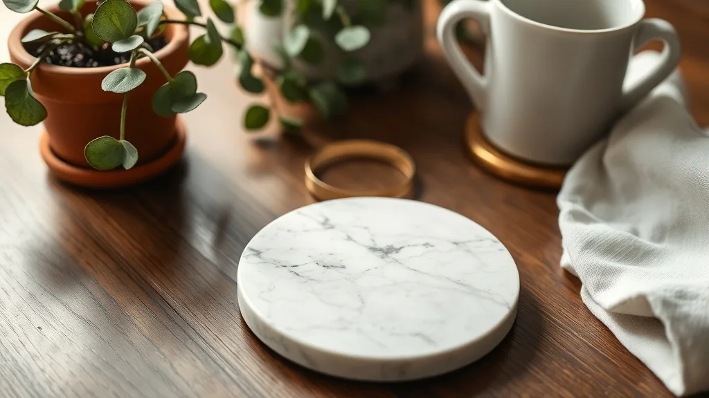 Sous-verres marbre et laiton : choisir la pierre naturelle contre le jetable