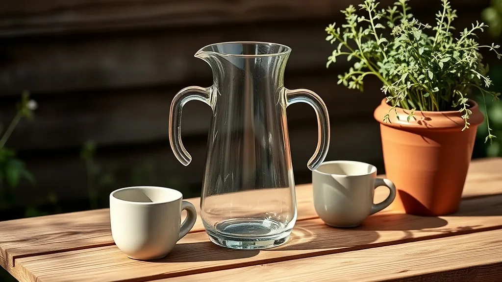 Pichet en verre à bec 1,1 L : le seul qu'il te faut