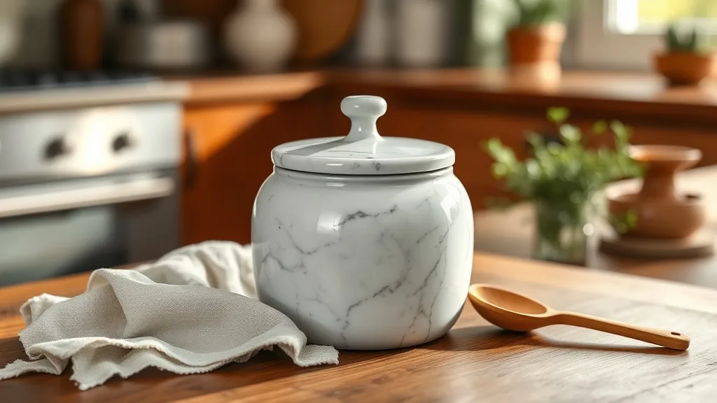 Bocal rond en marbre blanc : le rangement qui dure, à condition de le connaître