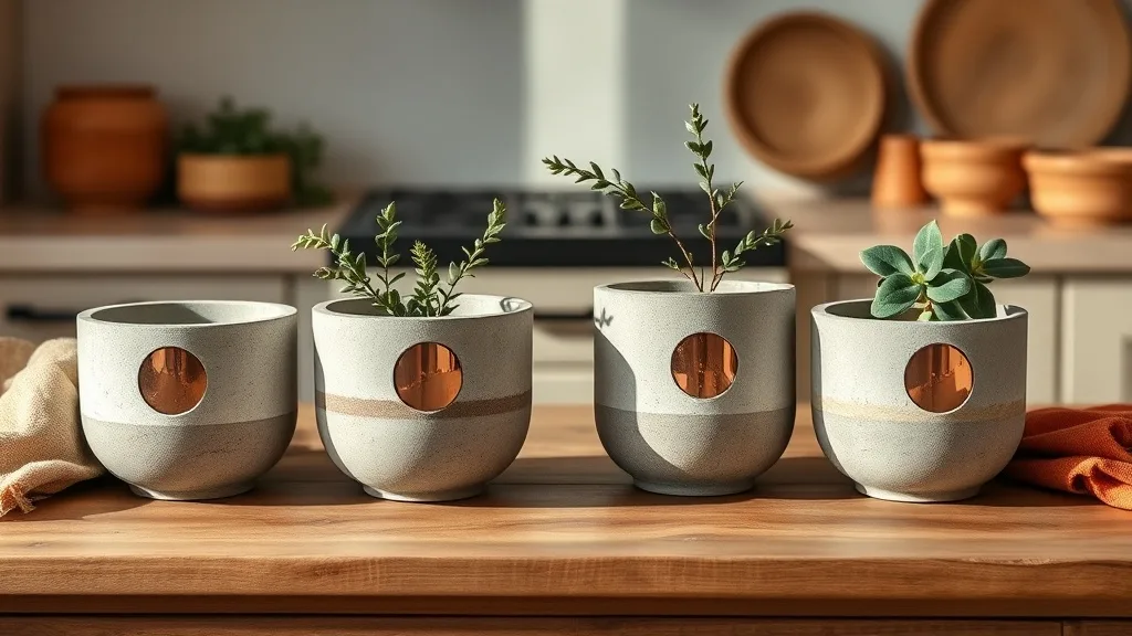Set de 4 récipients en béton love cuivre : l’essayer c’est les adopter