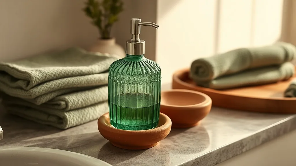 Distributeur de savon en verre nervuré : le détail qui change tout
