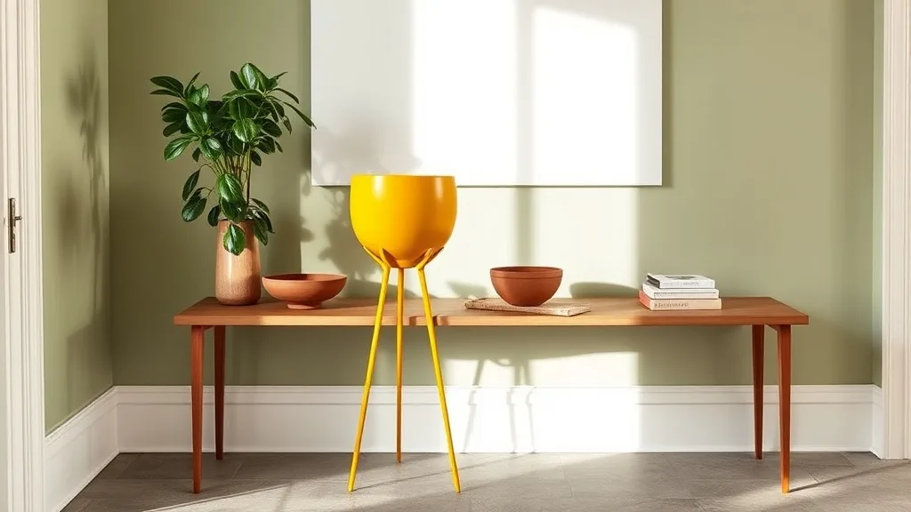 Deux pots piédestal jaune ocre : le choix qui fait taire les modes