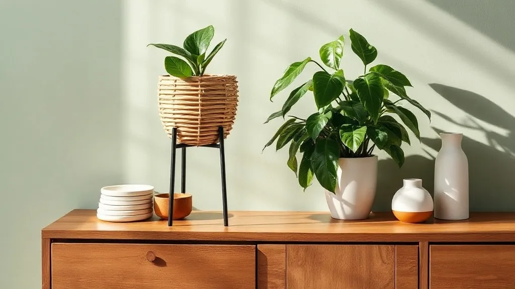 Pot d’intérieur Osterley : ce support noir et naturel sublime vos plantes
