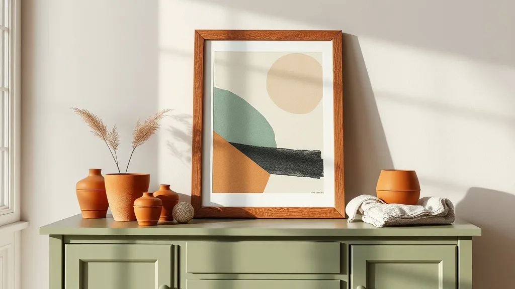 Affiche géométrique abstraite : l’art de l’encadrement durable
