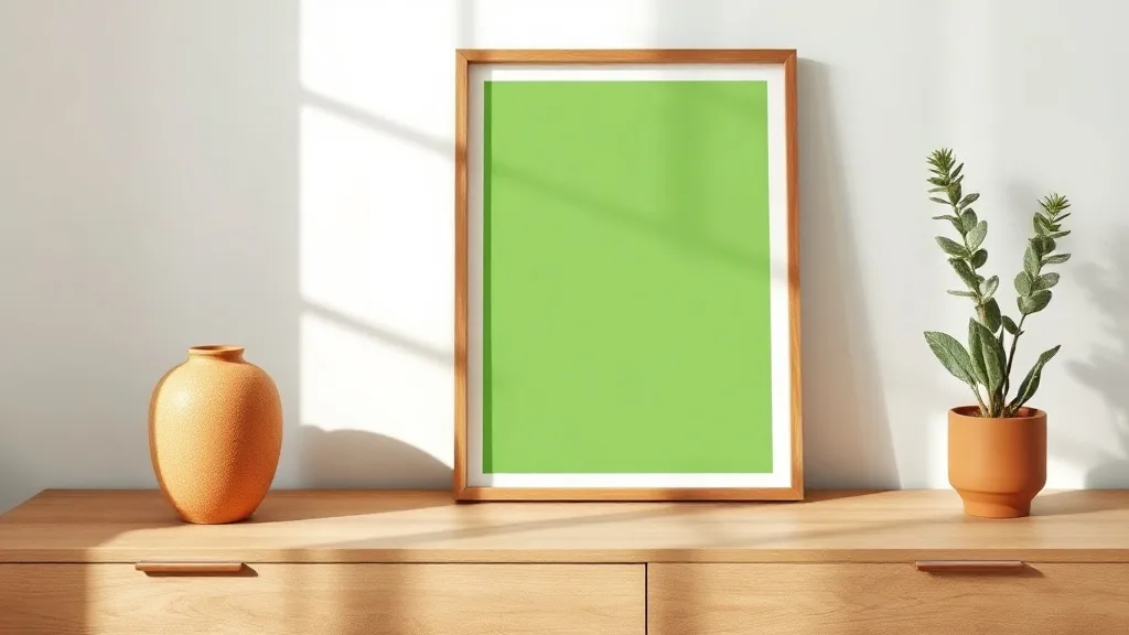 Affiche géométrique vert citron : stop au poster sans âme