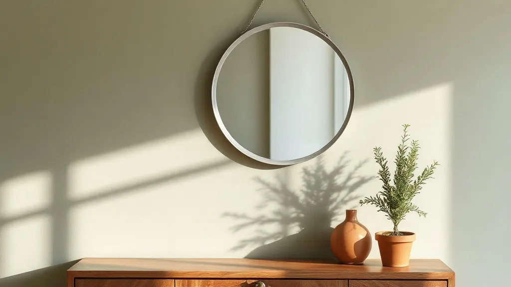 Petit miroir rond argenté : le choisir, l'accrocher, le garder