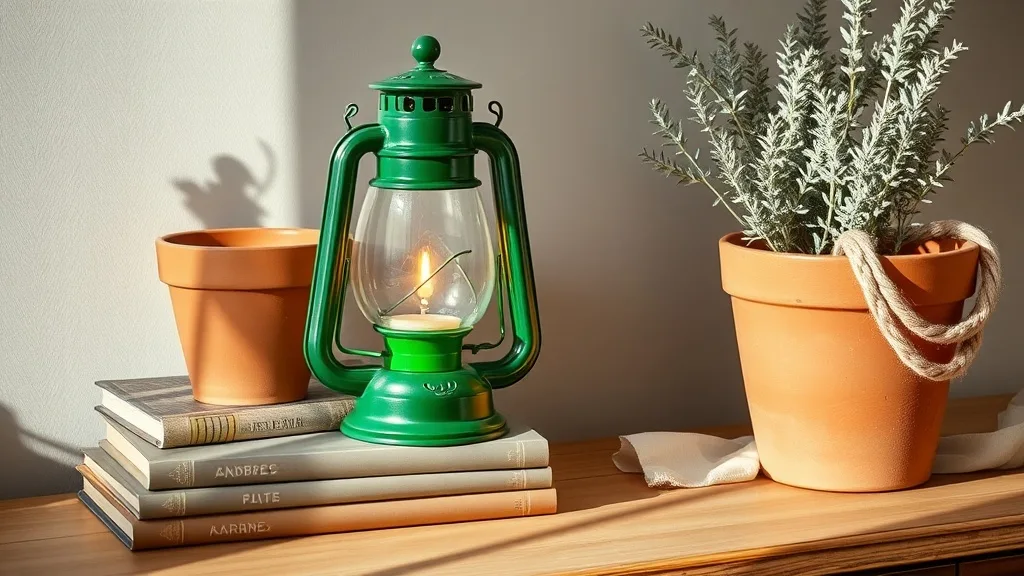 Lanterne en verre vert : la lumière qui réchauffe sans rien brancher