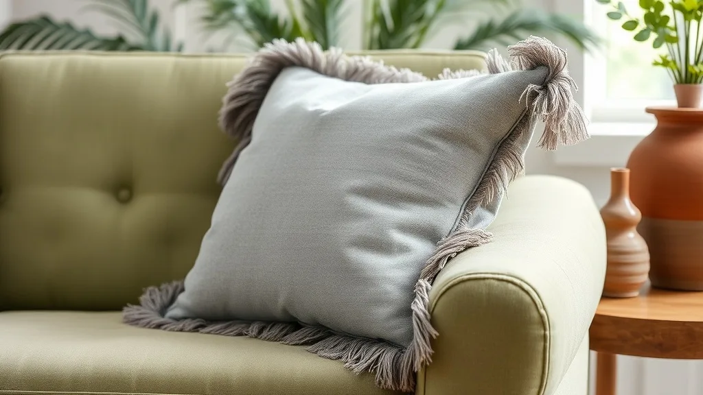 Coussin à franges Gatsby gris : l'accessoire qui dure, pas la tendance
