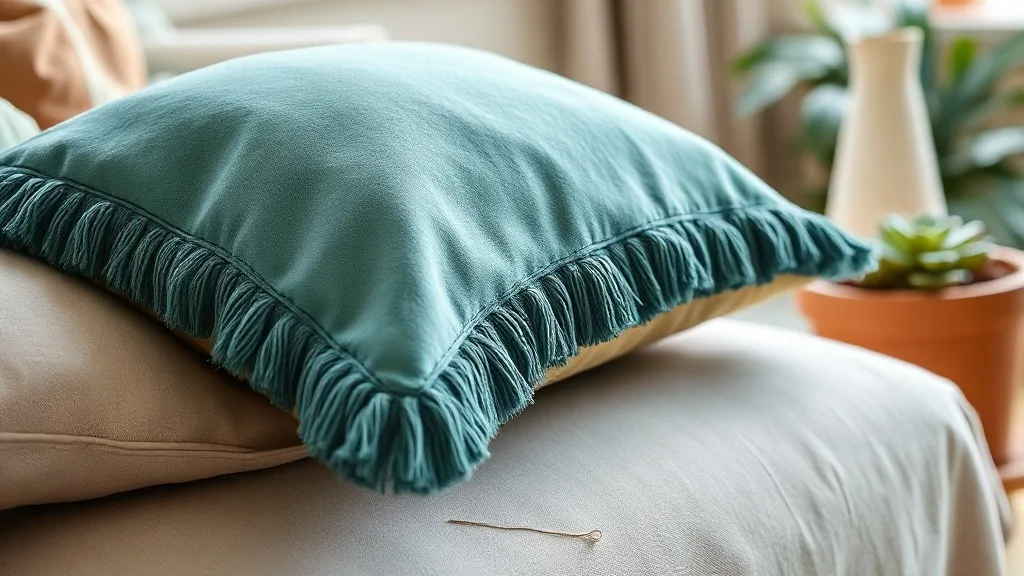 Coussin à franges bleu sarcelle : le garder, le réparer, le transmettre