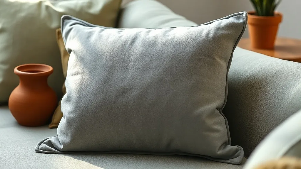Velours gris et passepoil : le coussin qui tient tête au temps