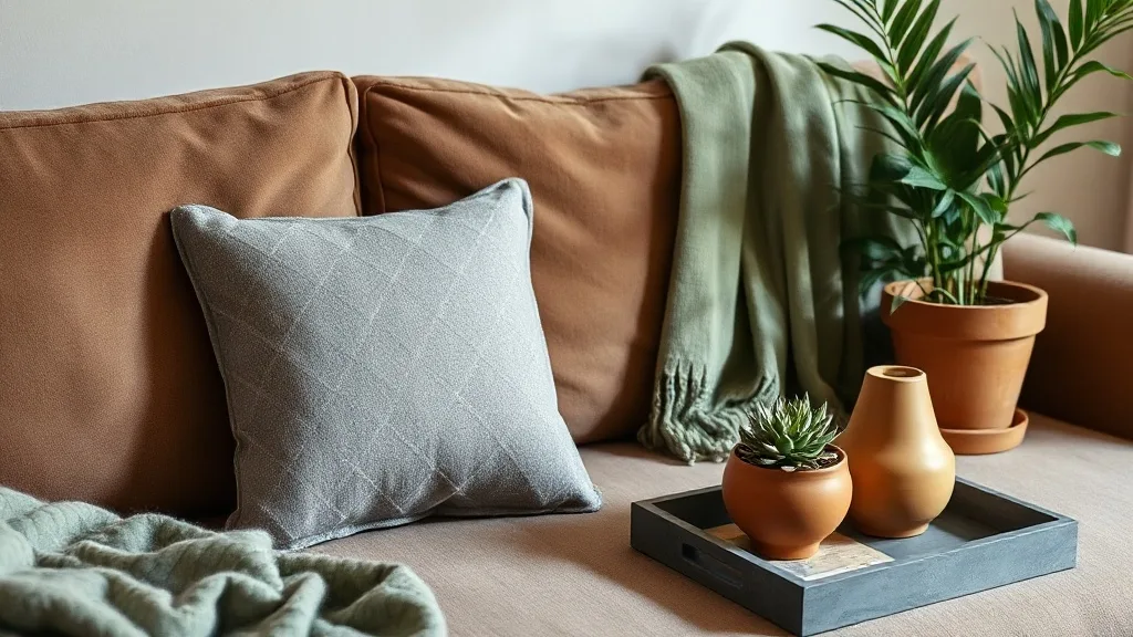 Coussin géométrique diamond : le gris qui structure un salon