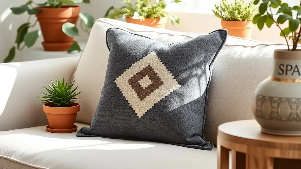 Coussin motif aztèque : le détail qui fait tout, sans surcharge