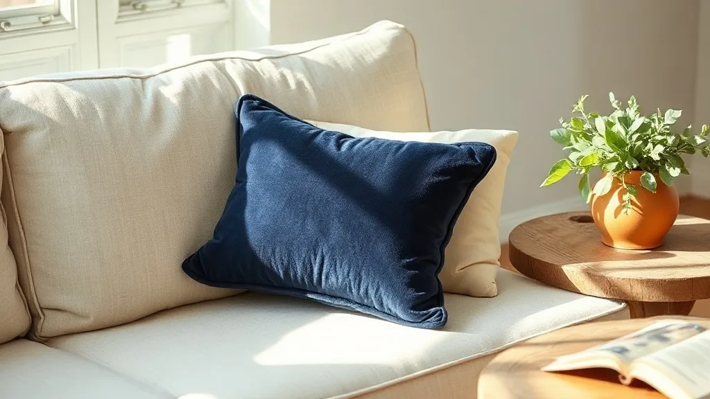 Coussin en velours marine : l’anti-coussin qui dure vraiment