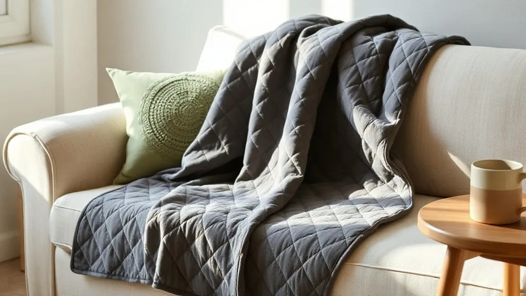 Couverture en velours matelassé gris : luxe et longévité