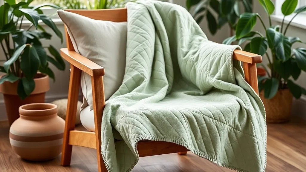 Couverture en velours matelassé vert clair : un choix qui dure