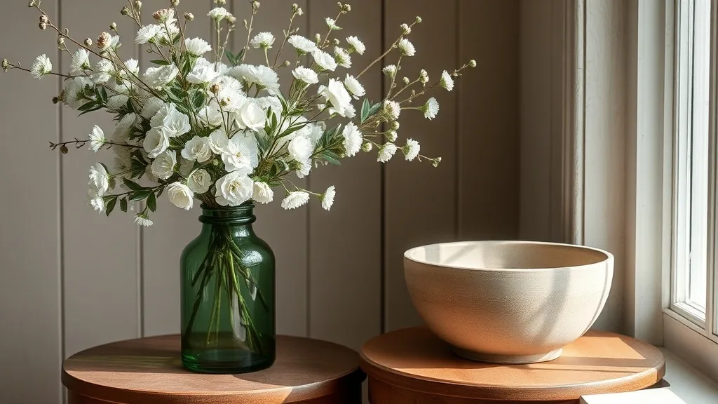 Vase en verre vert : l’accessoire qui ancre une pièce sans effort