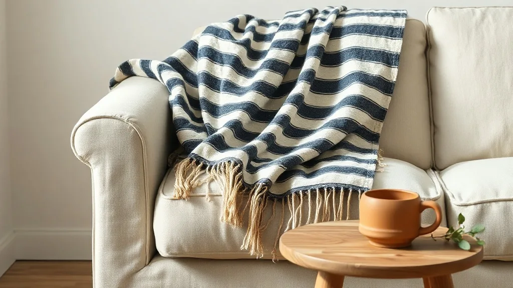 Plaid rayé noir et blanc : l'accessoire que vous garderez vingt ans