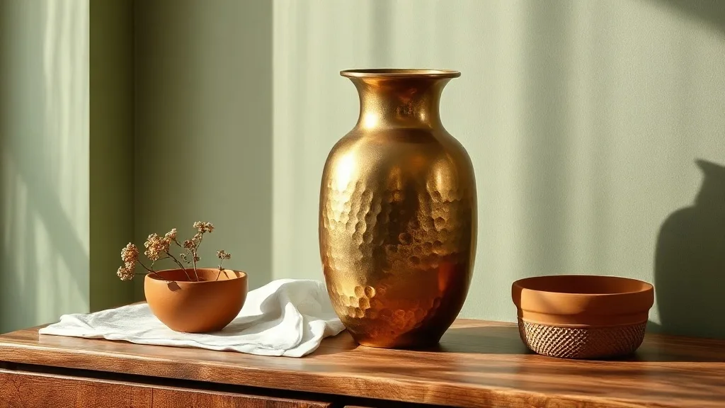 Vase en laiton martelé : pourquoi son effet embossé change tout