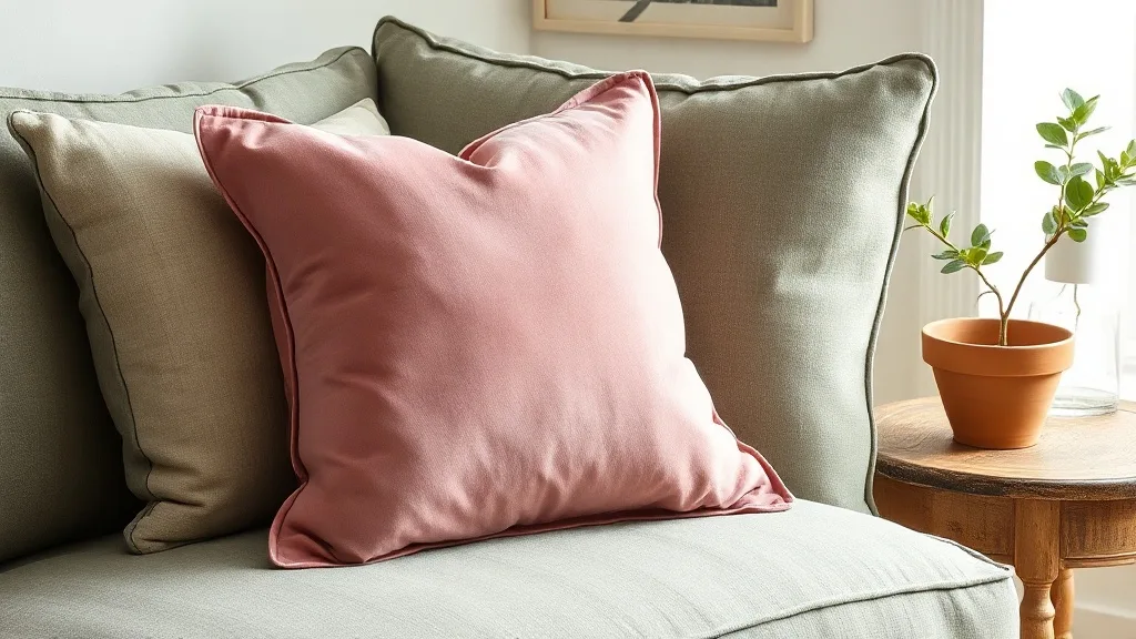 Coussin en velours rose passepoilé : l'accessoire qu'on ne remplace pas