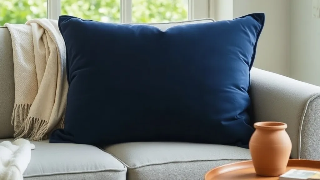 Ce coussin en velours midnight blue qu'on garde une vie