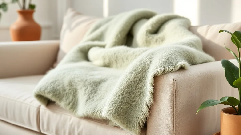 Plaid en faux mohair vert sauge : ce qu'il faut savoir avant de l’adopter