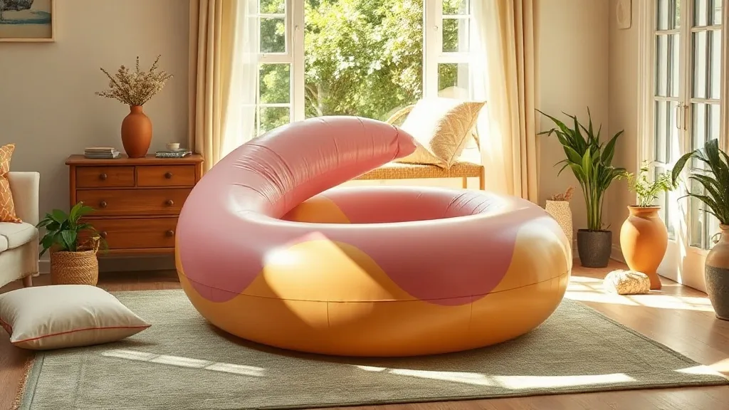 Donut géant gonflable : l’accessoire qui met de la joie au jardin