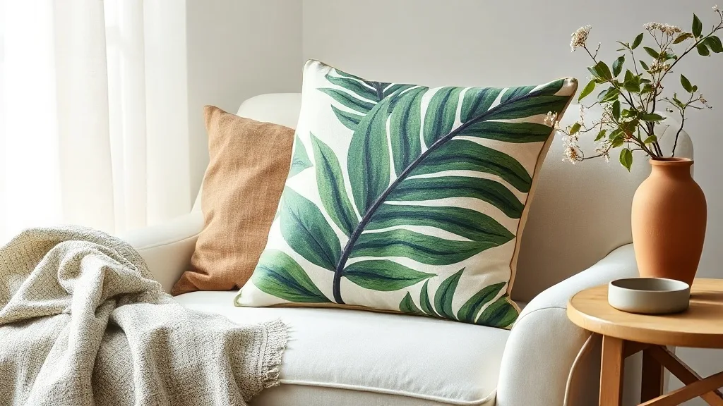 Coussin feuille de palmier vert : un motif qui dure bien plus qu’une tendance