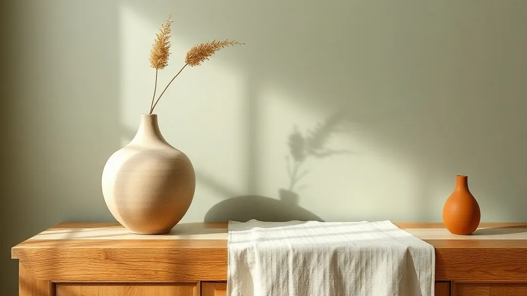Grand vase en grès beige : le neutre qui fait tenir la pièce