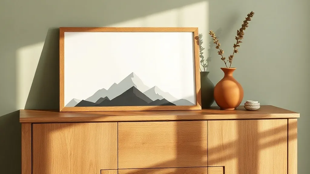 Affiche géométrique montagne : ton cadre va tout changer