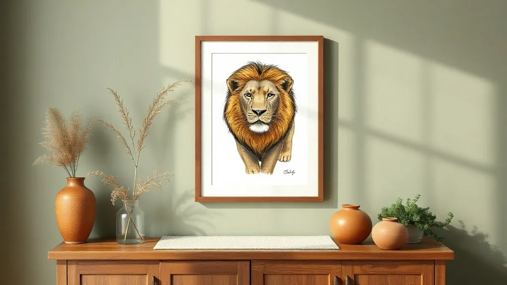 Affiche Ingela P. Arrhenius Lion : un cadre à sa hauteur
