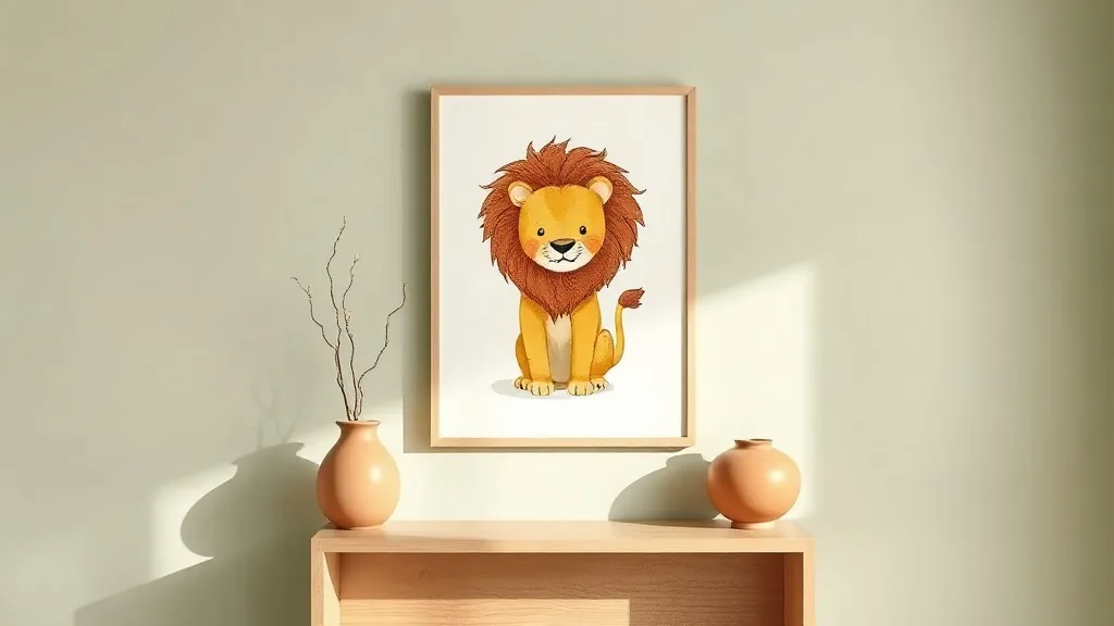 Affiche Lion Ingela P. Arrhenius : ce qu’elle change vraiment dans une chambre d’enfant