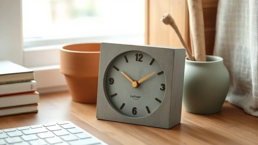 Horloge Zuma : le béton brut fait ton bureau