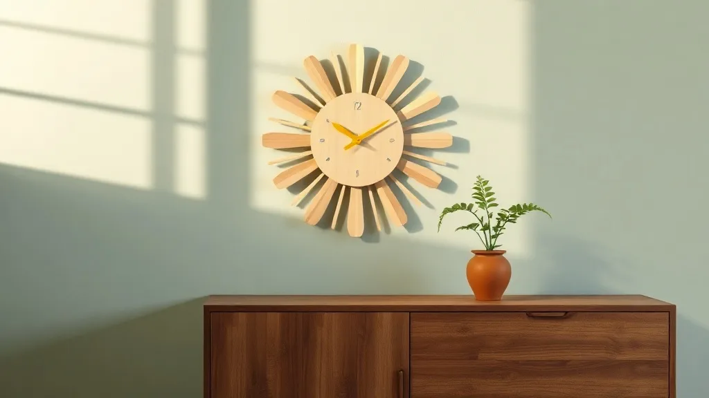 Horloge Sunburst pastel : le rayon de soleil qui réchauffe un mur