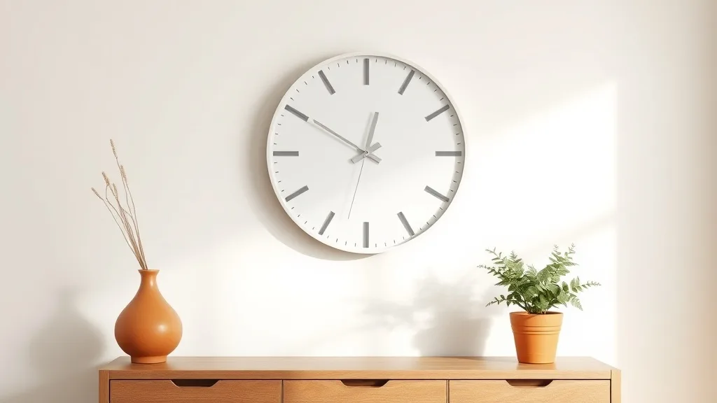 Horloge murale Glow blanc : l'élégance sobre qui structure votre espace