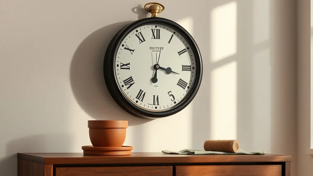 Horloge Monique en métal noir et laiton : ne la choisissez pas silencieuse