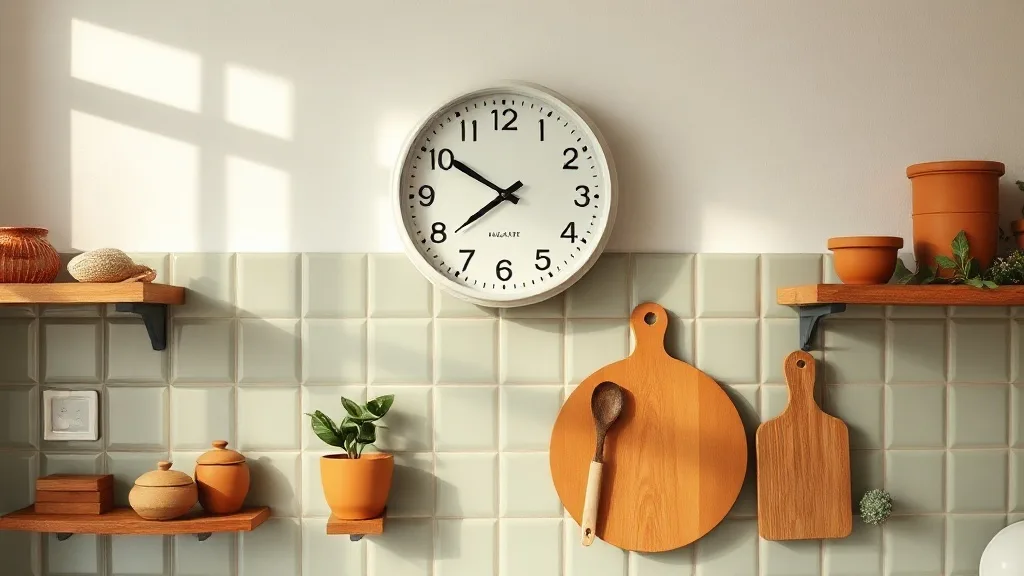 Horloge murale de cuisine : prenez une pantry blanche, pas un gadget