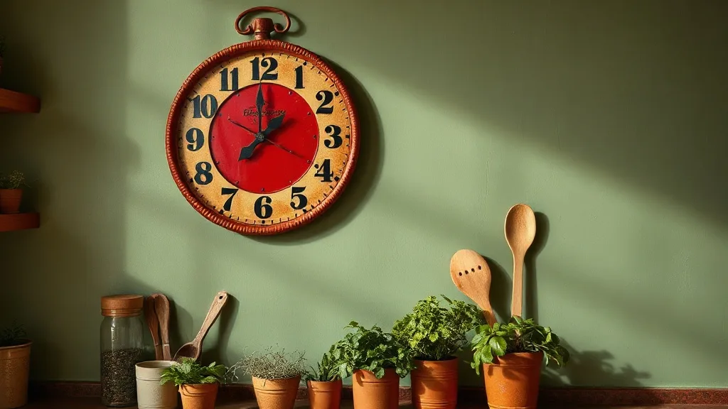 Horloge murale rouge : choisis le silence, pas le style