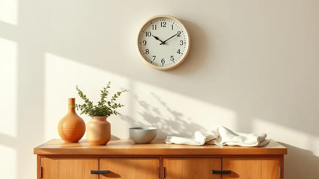 Petite horloge murale crème : le seul objet qui réveille un mur sans le charger