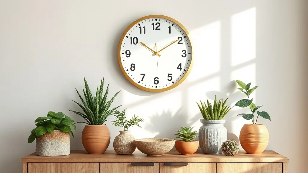 Horloge murale ronde en métal blanc et or : l'élégance qui compte