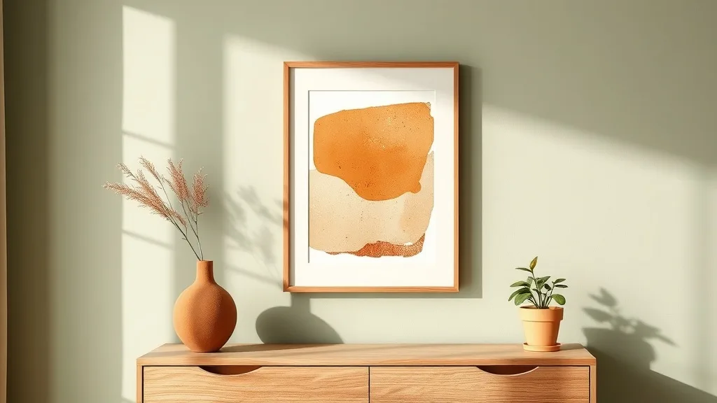 Pourquoi une affiche encadrée ocre et marron change tout sur un mur