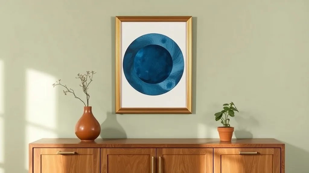Pourquoi une affiche cercle bleu et laiton survit à toutes les modes